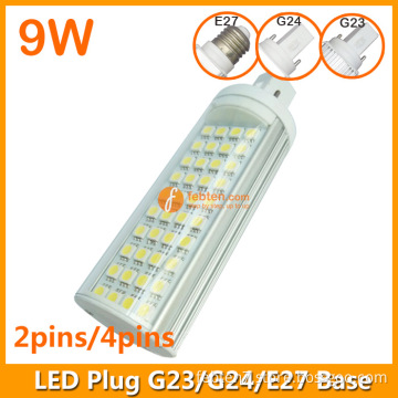 9W LED Plug Lamp G23/G24/E27 Round Shape
